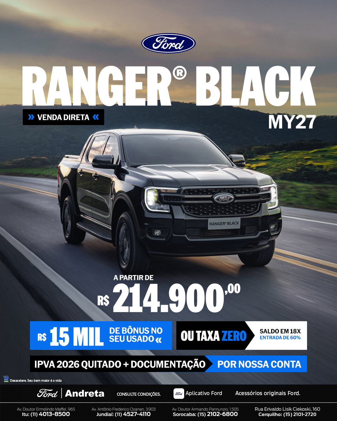 Ford Ranger Black MY27